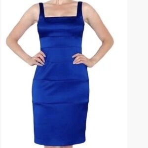 SANGRIA Royal Blue "Satin" Bodycon Cocktail /Prom Dress